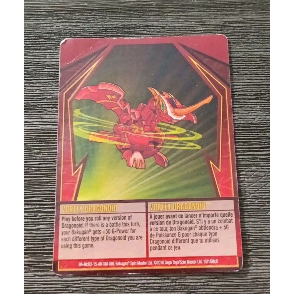 VORTEX DRAGONOID - Bakugan Red Ability Card15/16McD